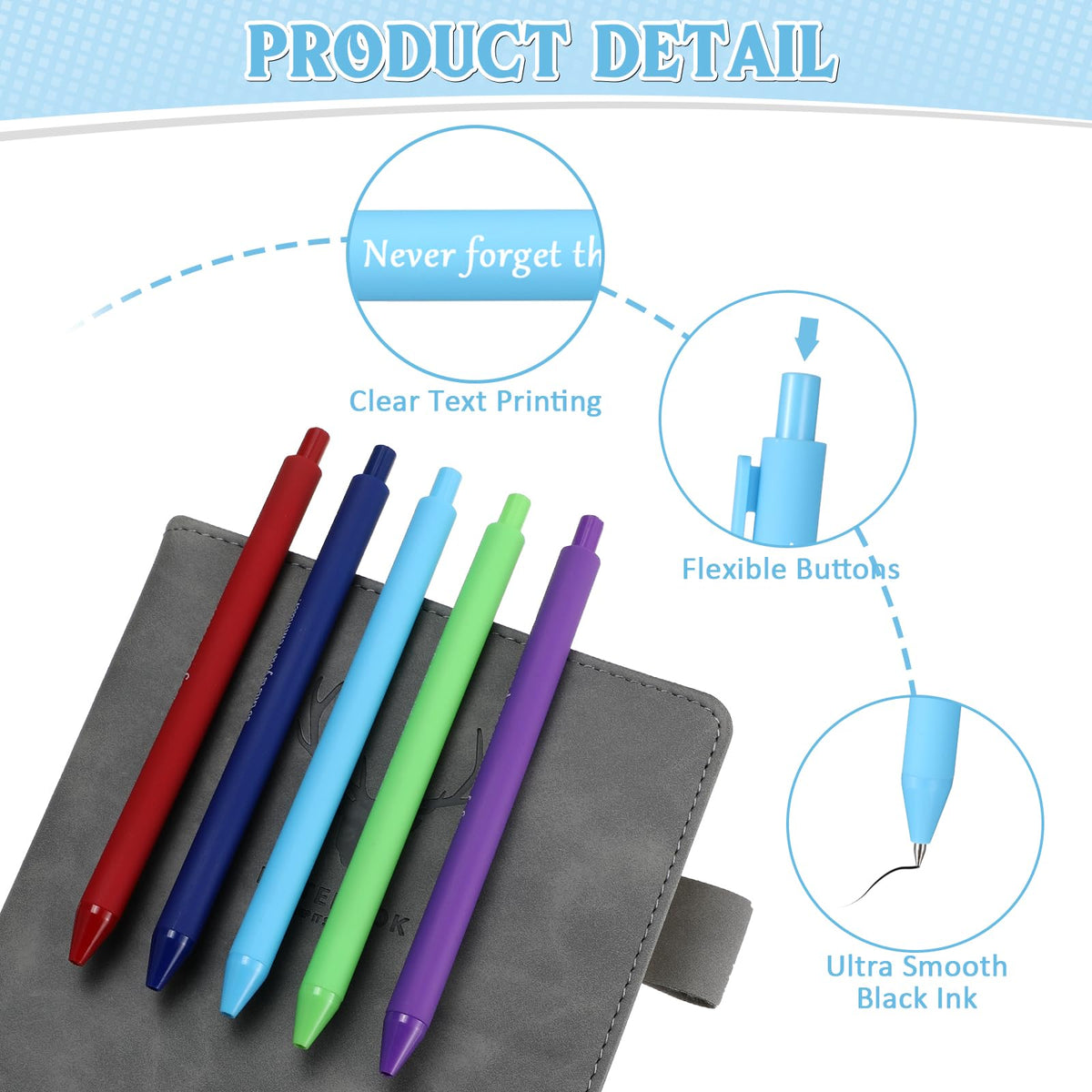 Teling 100 Pcs Inspirational Pens in Bulk Motivational Ballpoint Pens Bulk with Funny Sayings Quotes Positive Thank You Gifts for Adults Employees Coworkers Team Staff(Classic Colors,Classic Style)