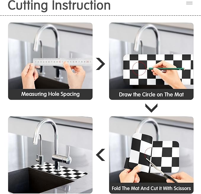 Kitchen Sink Splash Guard 1 PC 30 Inch Sink Faucet Mat Splash Guard