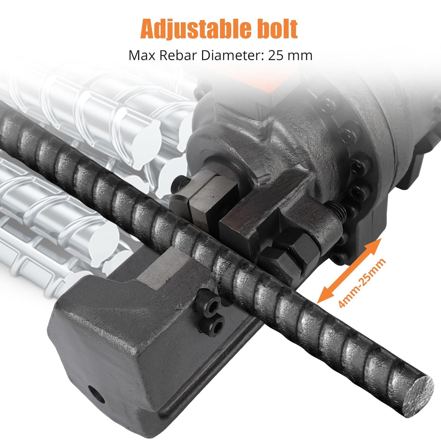 GarveeTech Electric Hydraulic Rebar Cutter, 900W 110V Cutting up to 5/8 in #5 4-16 mm Rebar, Steel, with Blades, Cutting Speed 3S, Concrete Construction Tools Heavy Duty (900W RC-16)