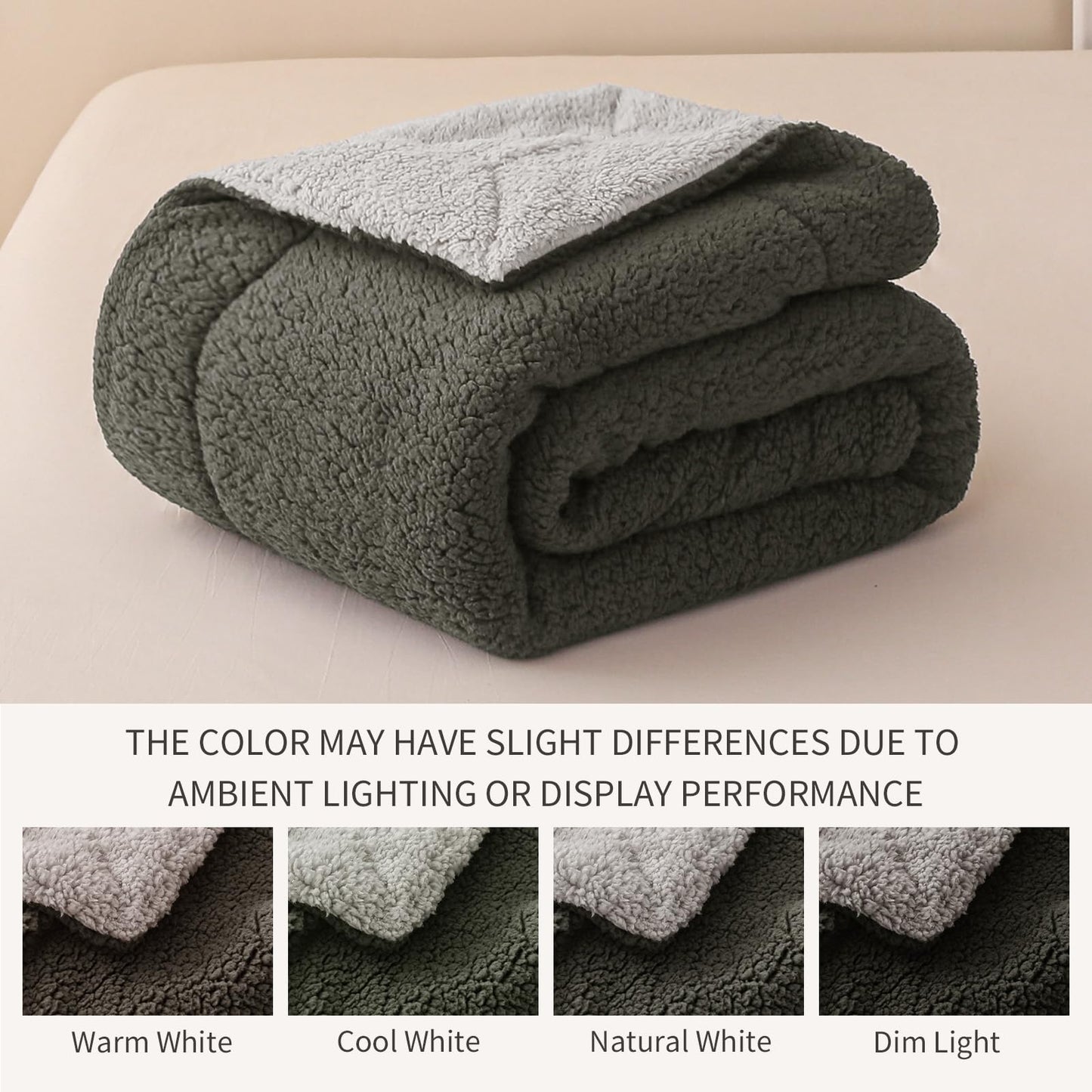 Exclusivo Mezcla Extra 50x70 Inches Leaves Pattern Throw Blanket and 50"x60" Sherpa Fleece Throw Blanket