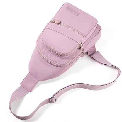 Small Sling Backpack Crossbody Sling Bag for Women, Chest Bag Daypack Fanny Pack Cross Body Bag for Outdoors Hiking Traveling - Black