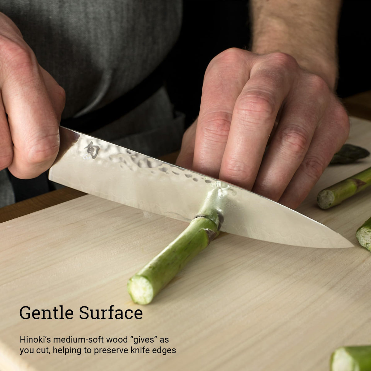 Shun Cutlery Medium Hinoki Cutting Board, 15.75" x 10.75" Wooden Japanese Chopping Board for Kitchen, Medium-Soft Wood Preserves Knife Edges, Forest Stewardship Council Certified