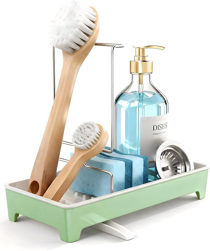 Minimalist Sink Caddy, Rustproof Sponge Holder