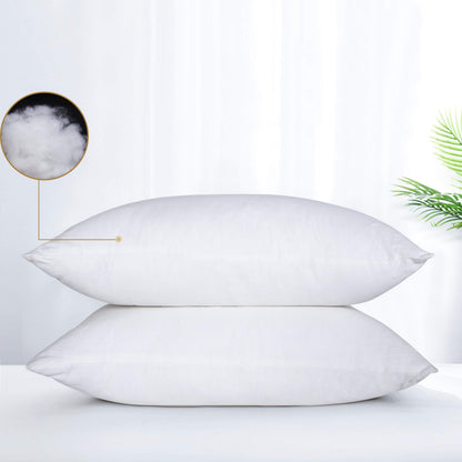 FLXXIE 2 Pack Small Cotton Down Alternative Pillows, Super Soft and Breathable Small Pillows for Sleeping, Travel, 13x18 Inches