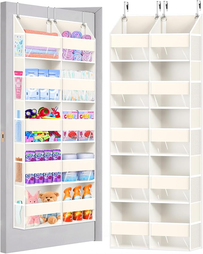 Heavy Duty Over The Door Organizer 5 Tiers, Extra Large Behind Door Storage of