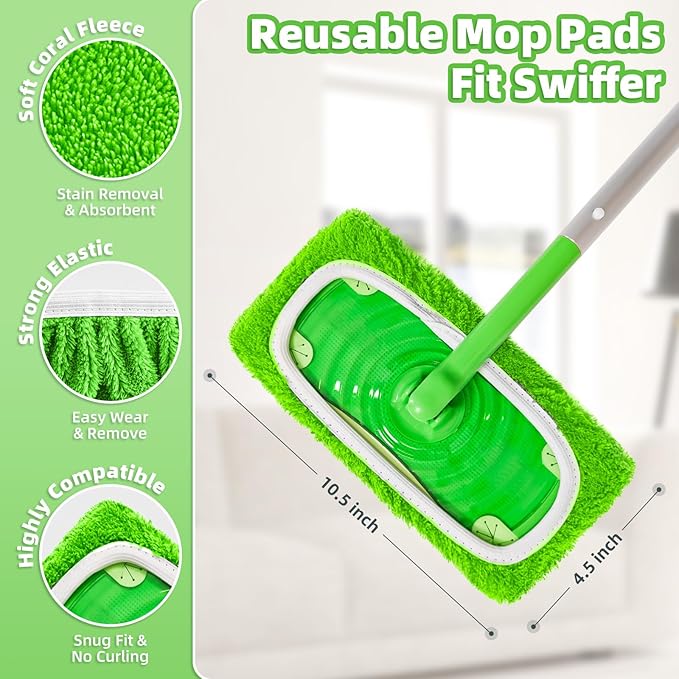 Reusable Dry Sweeping Cloths Microfiber Wet Pads Refill Compatible