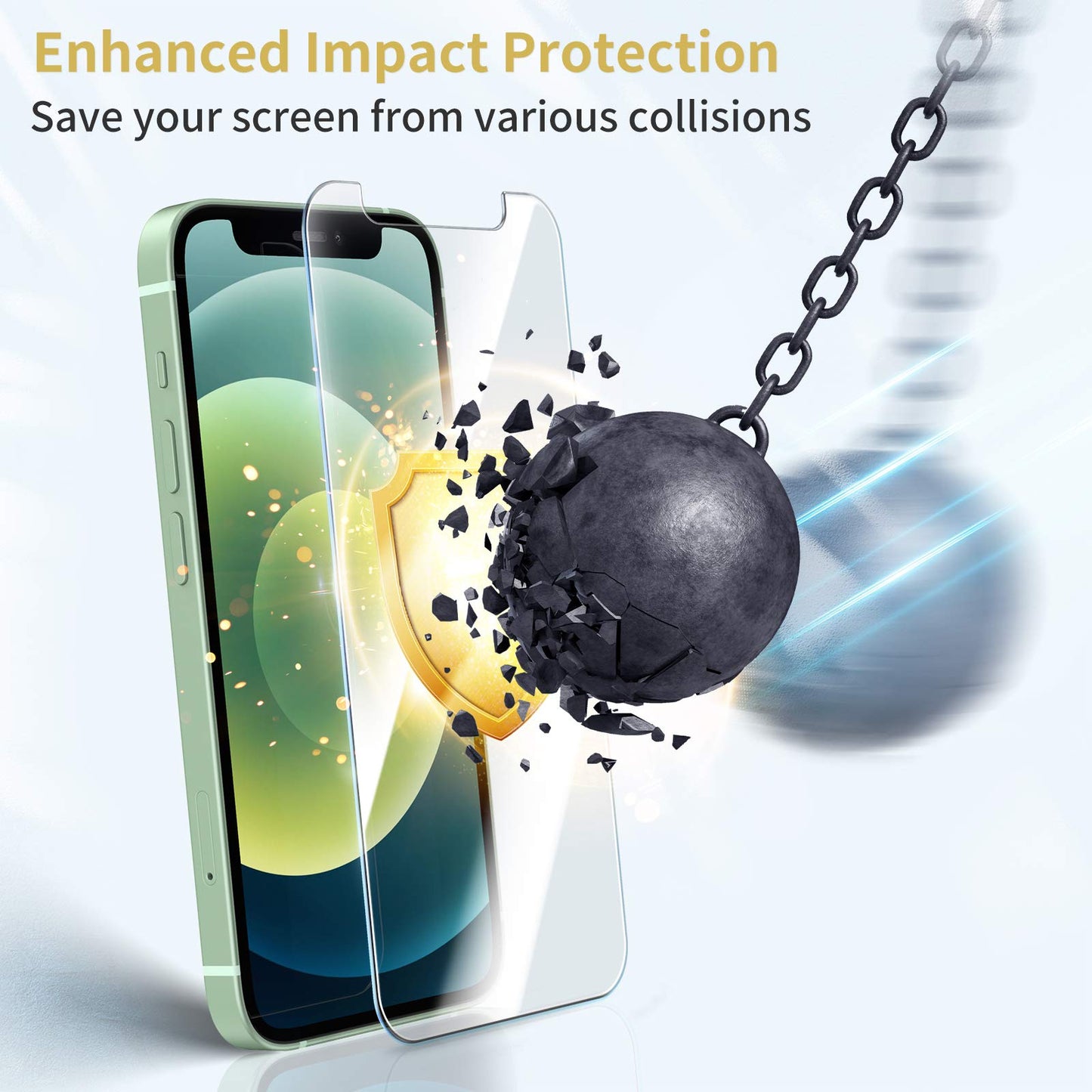 UNBREAKcable Shatterproof Tempered Glass Screen Protector for iPhone SE 2022/SE 2020, iPhone 8/7 [3-Pack] [99.99% HD Clear] [Easy Installation Frame] [9H Hardness][Bubble Free] for Apple 4.7''