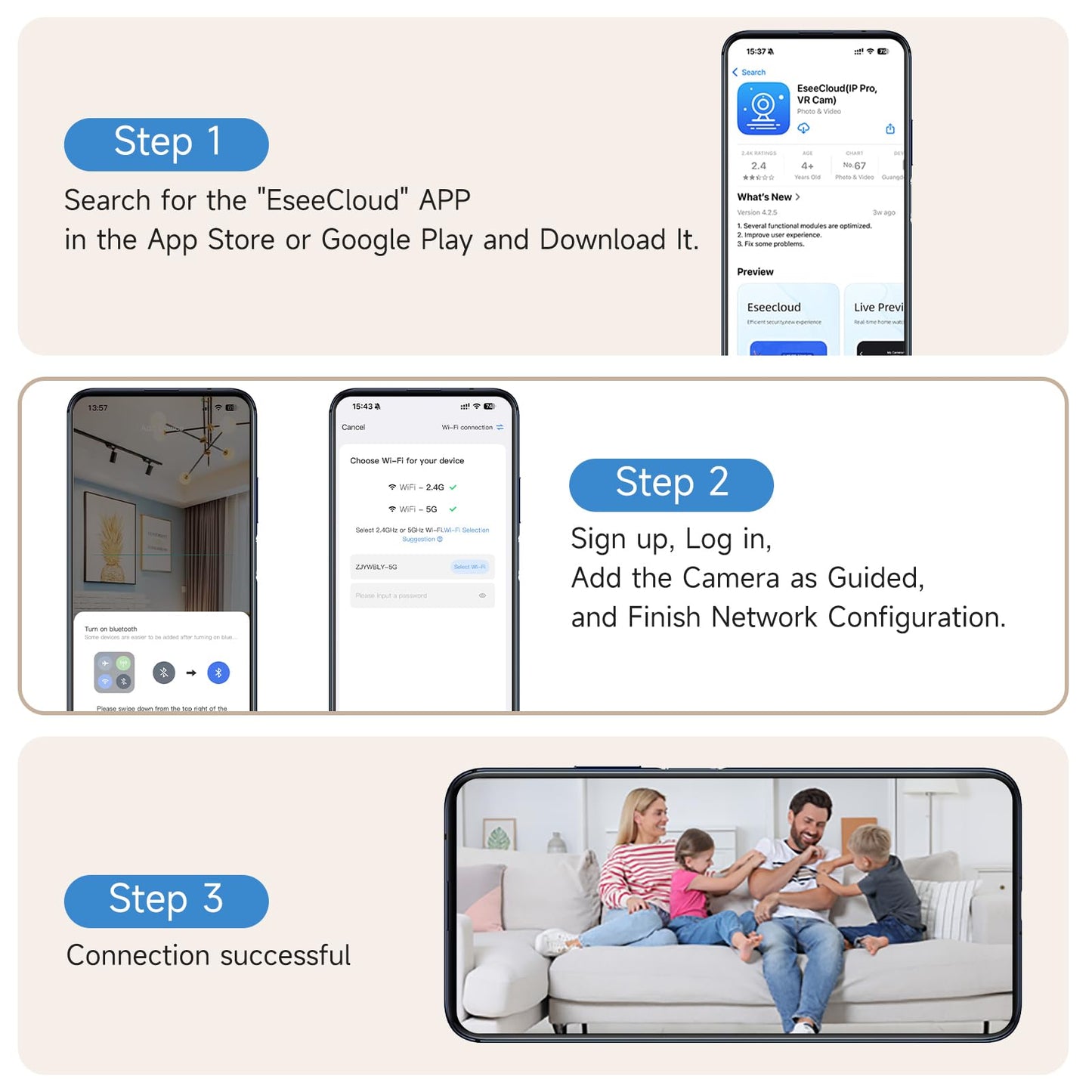 2K Dual Lens Video Doorbell Camera Wireless with Chime, Package Protection, 64GB SD Card, Voice Changer, 2-Way Audio, Night Vision, Compatible with Alexa