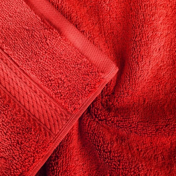 SUPERIOR Egyptian Cotton Pile Hand Towel Set of 4, Ultra Soft Luxury Towels