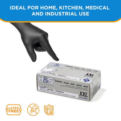 ISC Hygiene & Safety Nitrile Gloves 8 M Medium blue box of 100 powder free latex free eudermic disposable examination gloves nonsterile ambidextrous commercial use