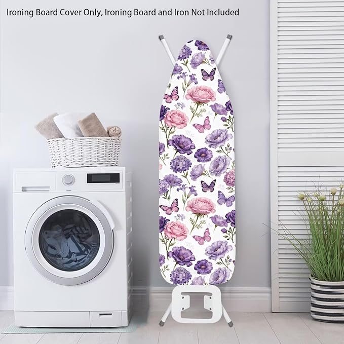 Butterfly Rose Flower Iron Board Cover