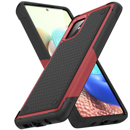 TORRTOWAY Designed for Samsung Galaxy A71 5G Case 2 in 1 Gift Militay Grade Drop Protective Rugged Heavy Duty Cover Shockproof Case for Galaxy A71 5G Phone Case for Women Men boy Girl (Red+Black)