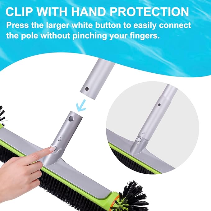Sepetrel Pool Brush Head for Cleaning Walls, Heavy Duty Inground/Above Ground