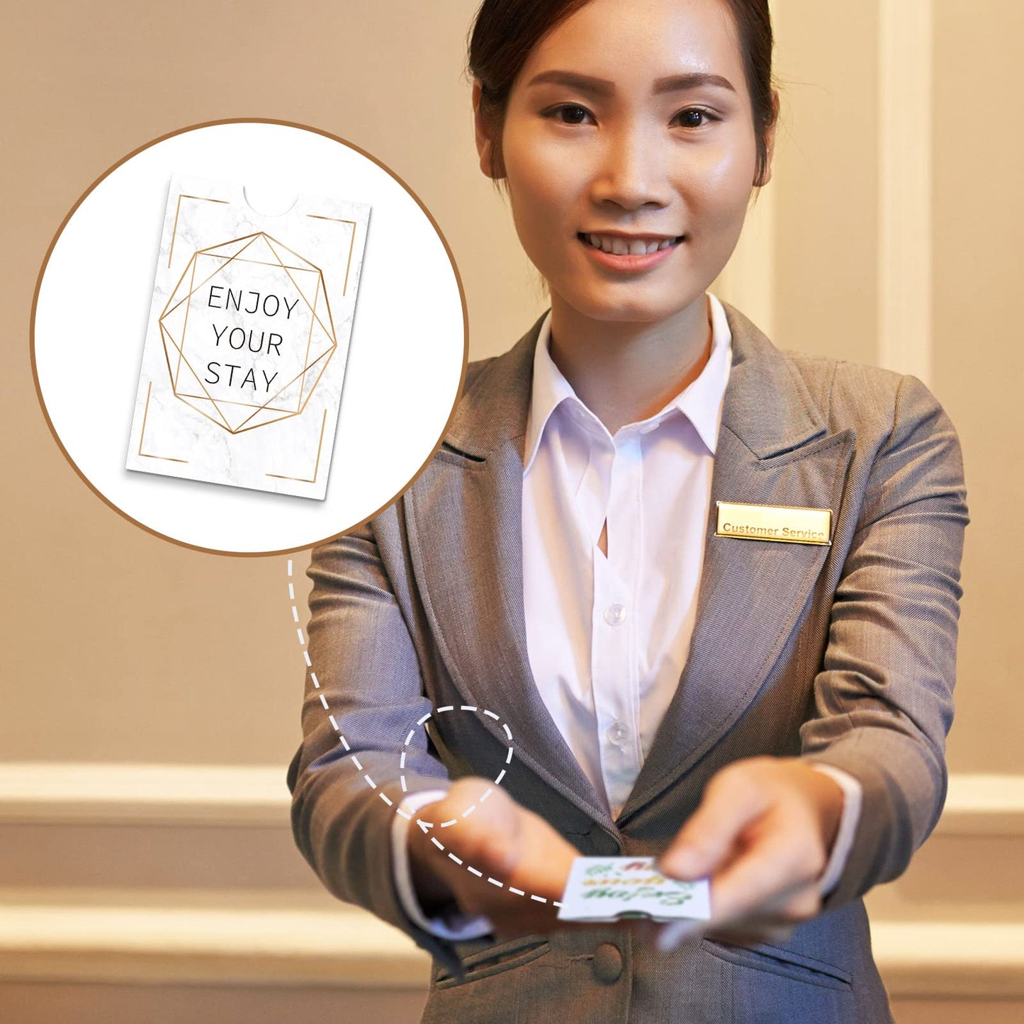 Qeeenar 2000 Pcs Envelopes Hotel Key Card Holder Sleeves Credit Sleeve Gift Holders Hotel Key Card Packet Keycard Envelope Sleeve for Business Office 2.4 x 3.5 Inch(Elegant)