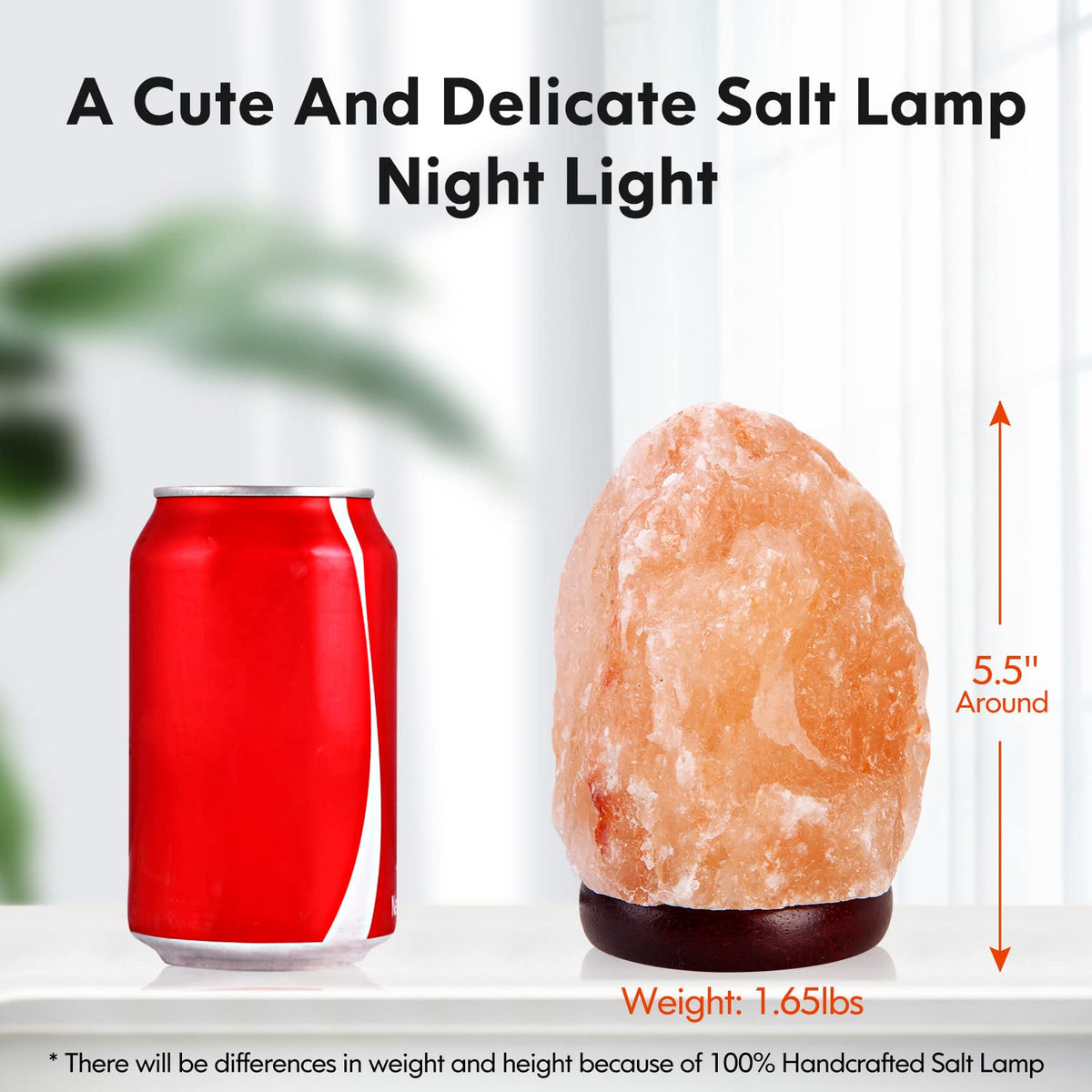 pursalt USB Himalayan Salt Lamp Night Light with Remote Control Bundled Salt Lamp Night Light 2 Pack Set