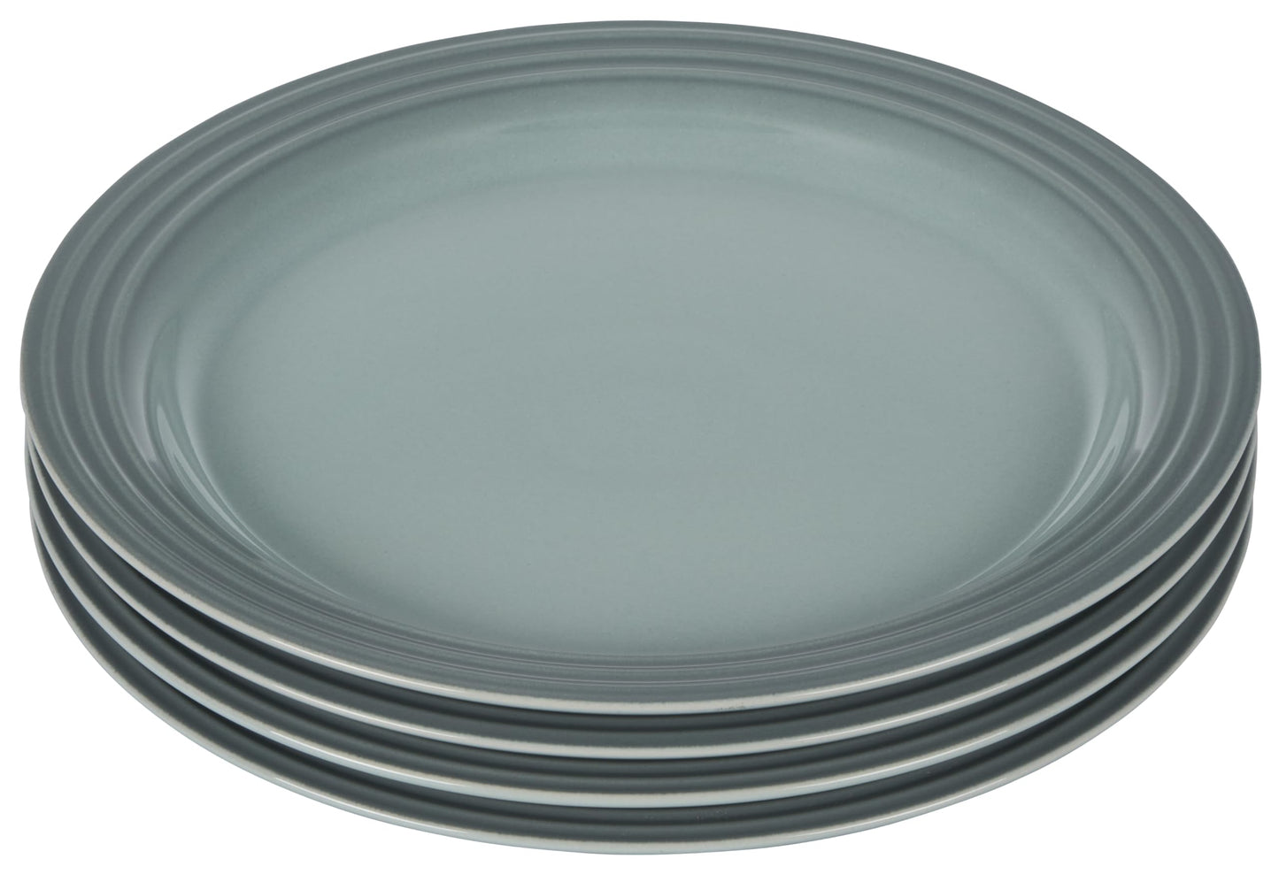 Le Creuset Stoneware Set of 4 Dinner Plates, 10.5" each, Sea Salt