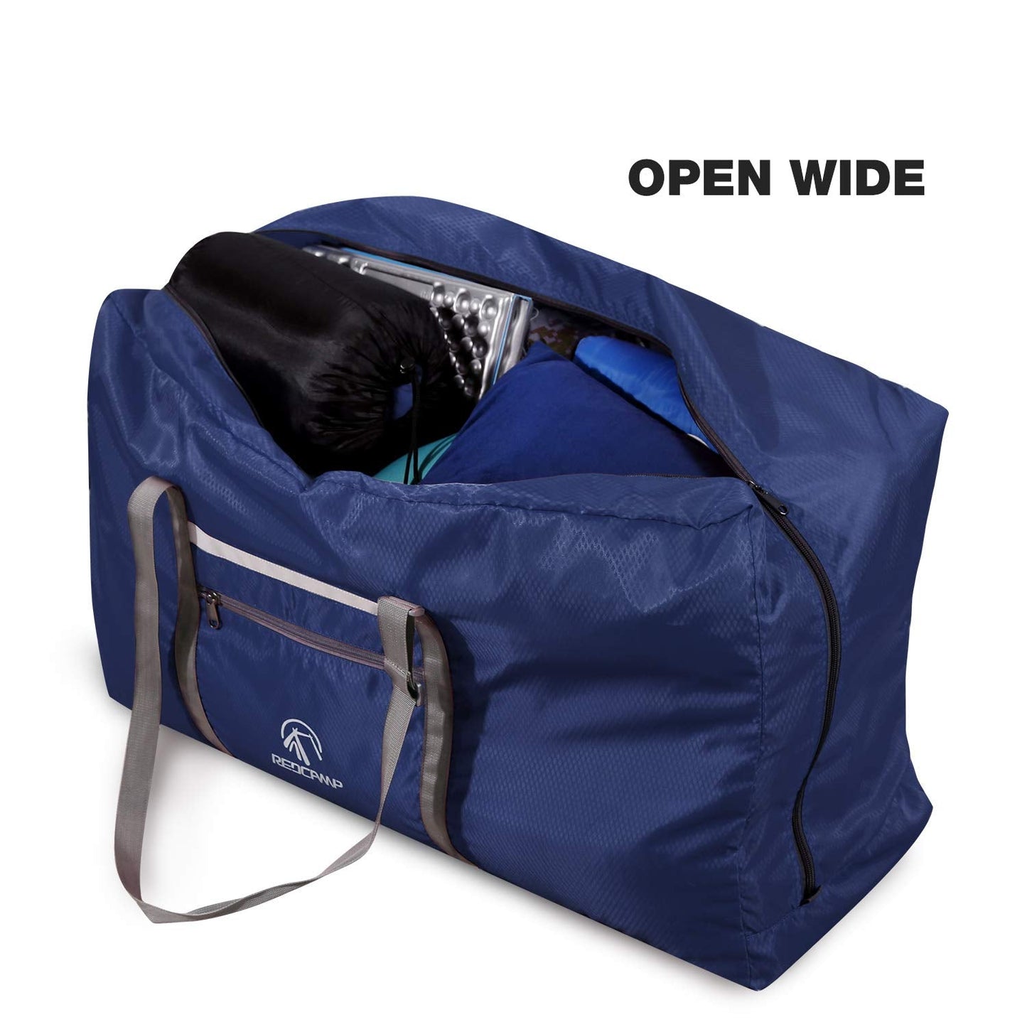 REDCAMP Foldable Extra Large Duffle Bag 100L/31 Inch, Lightweight Travel Duffel Bag with Adjustable Strap for Men Women,Dark Blue, dark blue,100L