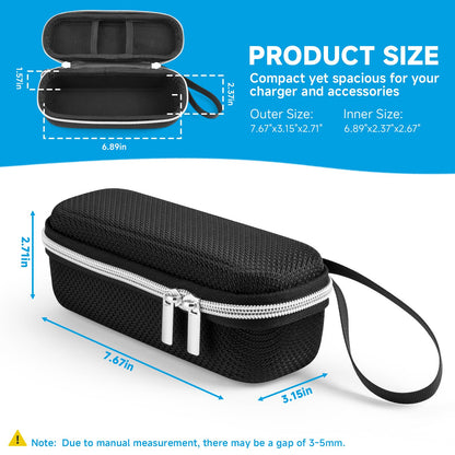 CaSZLUTION Hard EVA Protective Case for Anker Prime 250W Power Bank 27650mAh Portable Charger - Shockproof Travel Storage with Hand Strap & Carabiner Clip (Black Case Only)