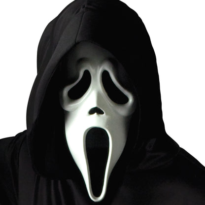 Scream 4 Ghost Face Mask With Shroud - Adult Accessory, Black Halloween Halloween