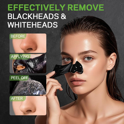 Blackhead Remover Mask, Charcoal Peel Off Face Mask Kit, (100g) Deep Pore Cleans,Oil Control, Blackheads Removal Peel Off Black Mask for Men & Women – Includes Brush,Extractor Tool