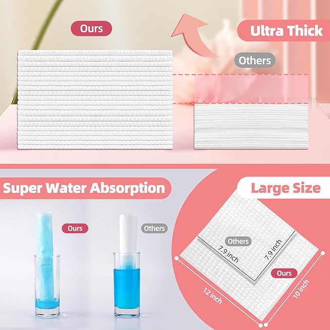 Disposable Face Towels, Makeup Remover Dry Wipes