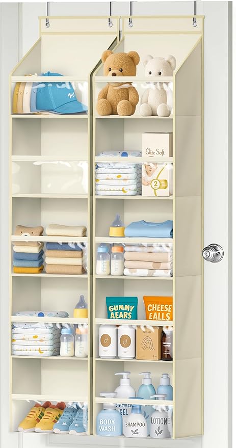 AOODA 2 Pack Over the Door Organizer, Large Capacity Closet Door Hanging