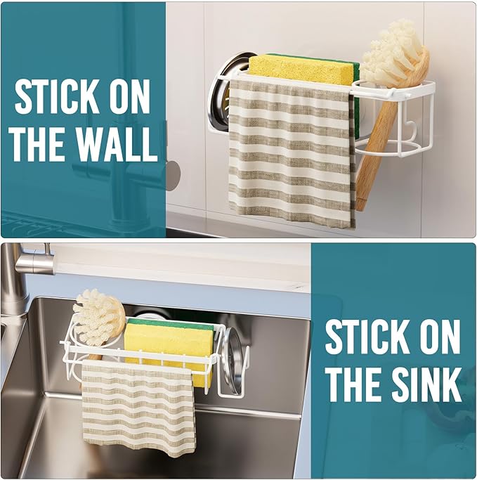 TAILI 4-in-1 Sponge Holder for Kitchen Sink