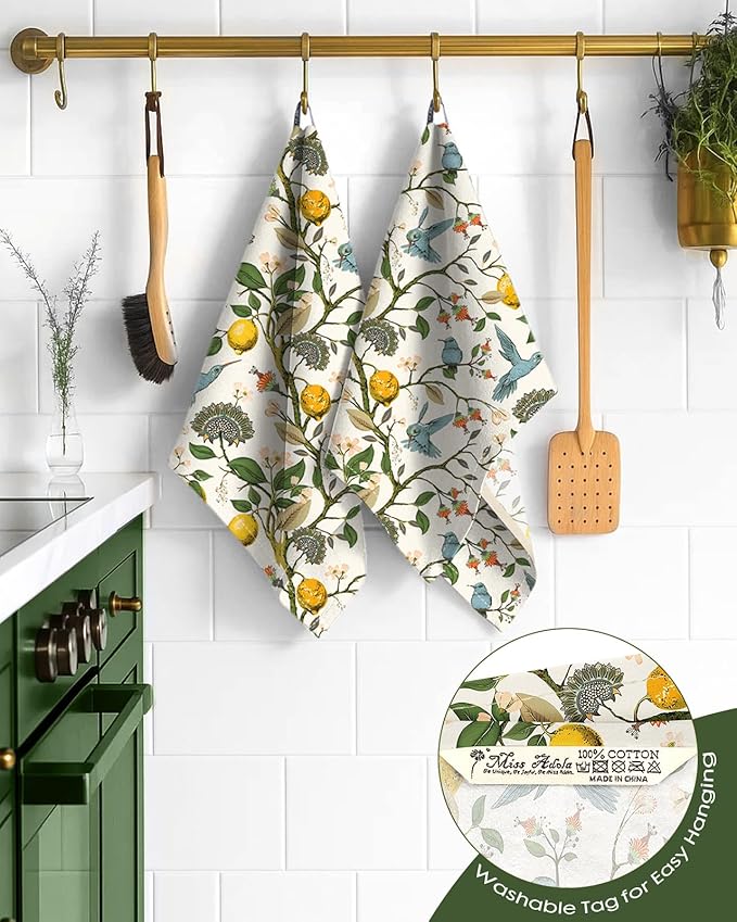 Flour Sack Kitchen Towels Set of 2-18x26 Cotton Dish Towels