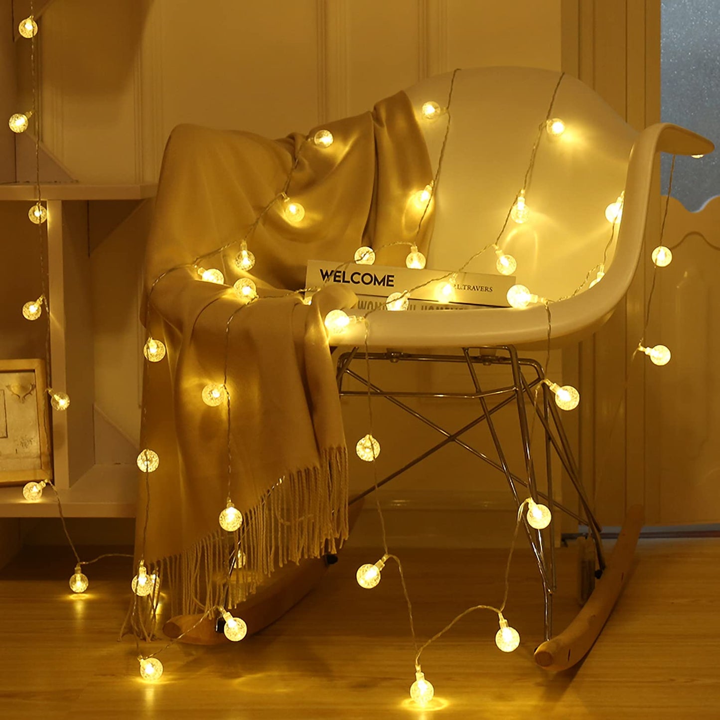 Zorela Globe Fairy Lights, 15M/49ft 100 LED Globe String Lights with Remote - USB or Battery Powered - 8 Modes - Outdoor Indoor String Fairy Lights for Christmas, Balcony, Gazebo, Garden, Camping