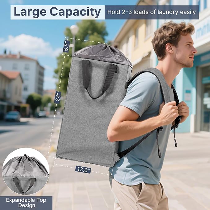Bukere Laundry Backpack for College Students Dorm Essentials, Extra Large 90L