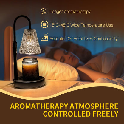 RMFSH Candle Warmer Lamp with Timer Dimmable, Birthday Gifts for Women Mom, House Warming Gifts New Home Decor, Wax Melt Warmer for Jar Candles with 2 Bulbs