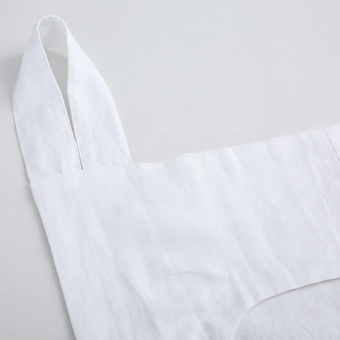 Amazhiyu 100% Linen Door Hanging Laundry Hamper Bag, 19x27 Inches