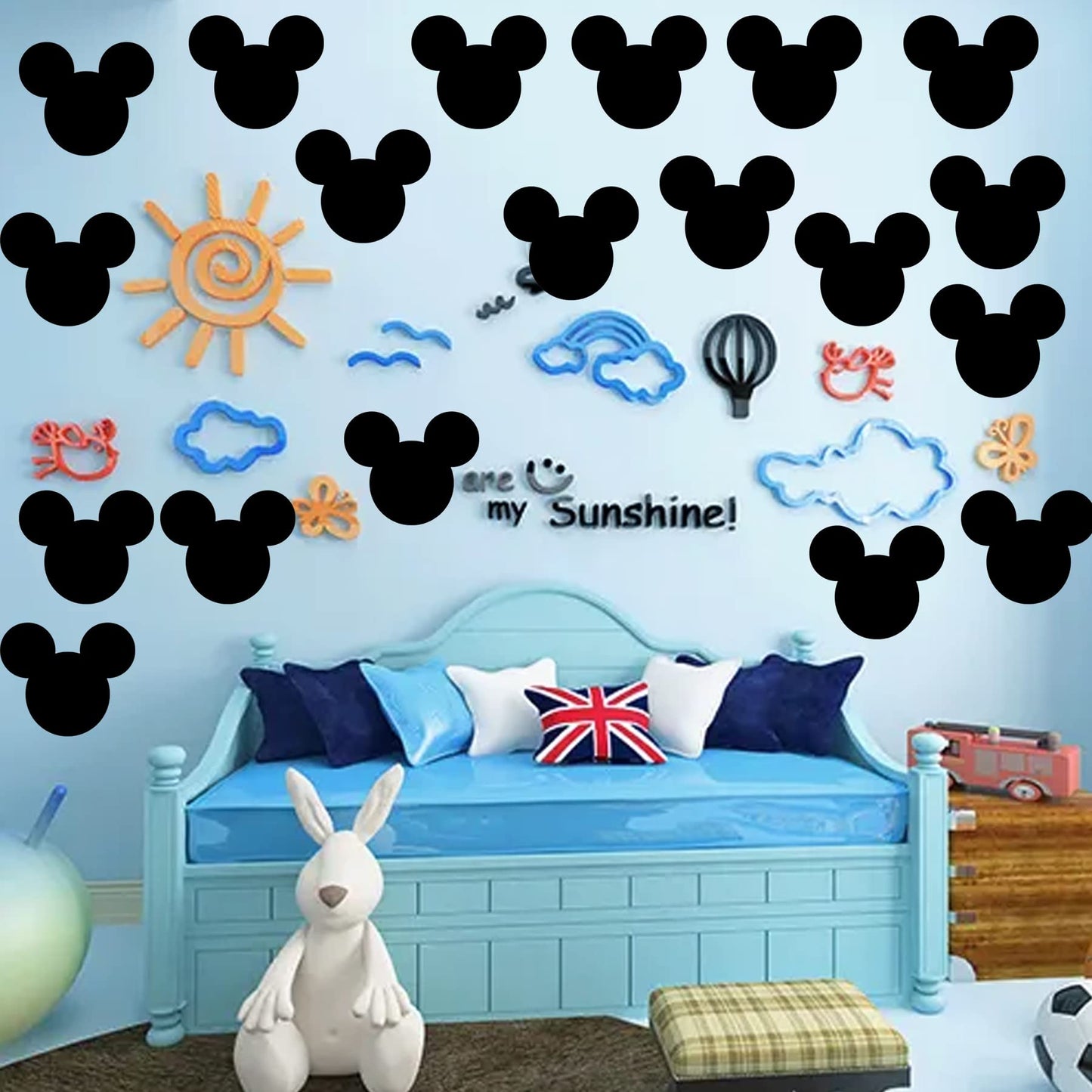 Mouse Vinyl Chalk Chalkboard Stickers Mouse Head Stickers 2.97 x 2.5 Inch PVC Sticker Mouse Heads Sticker 90 Pack Heads Stickerss for Mouses Themed Birthday Party