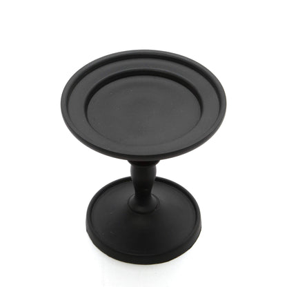 Hosley Set of 2 Black Pillar Holder 4.75 Inch High. Ideal Gift for Wedding Party Special Occasion or as a Candle Holder. W1