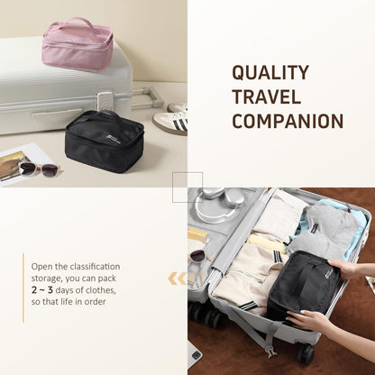 GOLF QUALITY Multi-layer storage bag Casual simple Luggage Packing Organizer with Hook,Clothing Underwear Bag,Carry On Closet,Classic black
