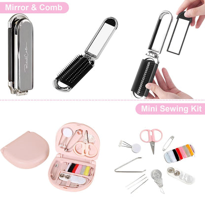 Wedding Emergency Kit, Women's 40+ Essentials Items Bridal Emergency Kit for Wedding Day, Travel Kit Personal Care Survival Set with Bride Makeup Bag