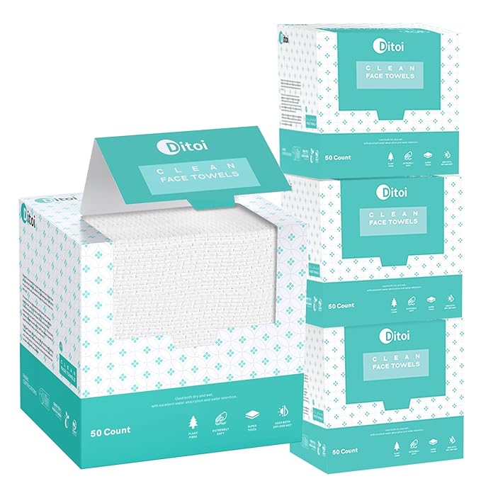 Face Towels, Face Towelettes XL, Ultra Soft Makeup Remover Dry Wipes, Thick