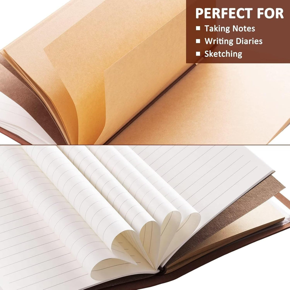 Muzuis Whiskey Gifts for Whiskey Lovers Leather Journal Notebook with Pen for Men Women Refillable Notebook, Sketchbook, Travel Diary