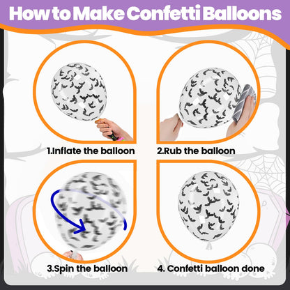 Halloween Balloons,12 Inch Blue Black and Orange Balloons with Boo,Ghost,Hat,Bat Design for Halloween Baby Shower Birthday Wedding Engagement Gender Reveal Party Decorations