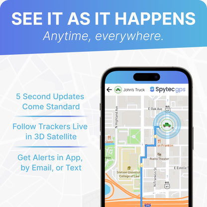 Spytec Atlas GPS Tracker for Vehicles & Kids (Subscription Required) | Up to 14-Day Battery Life | Waterproof Magnetic Case, Geofencing, Portable Real Time Mini GPS Car Tracker w/Lifetime Support