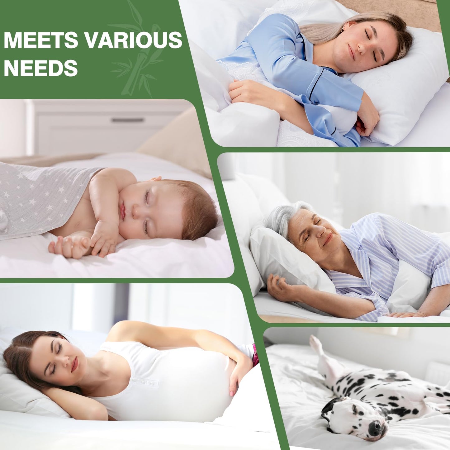 KAYWAZY Waterproof Mattress Protector Full Size - Cooling Breathable Mattress Cover for Full Bed, Noiseless Soft Bed Pad Cover, Snug Fit Deep Pocket 6''–18'', Ideal for Dorms & Guest Rooms, Green