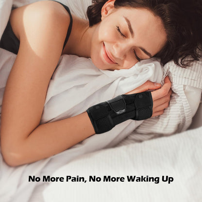 FREETOO Stable Version Wrist Support with 3 Metal Stays, Comfy Carpal Tunnel Wrist Splint with Soft Pad for Daily Use, Breathable Wrist Support Brace Fit Right Hand for Arthritis,RSI,Sprain Recovery