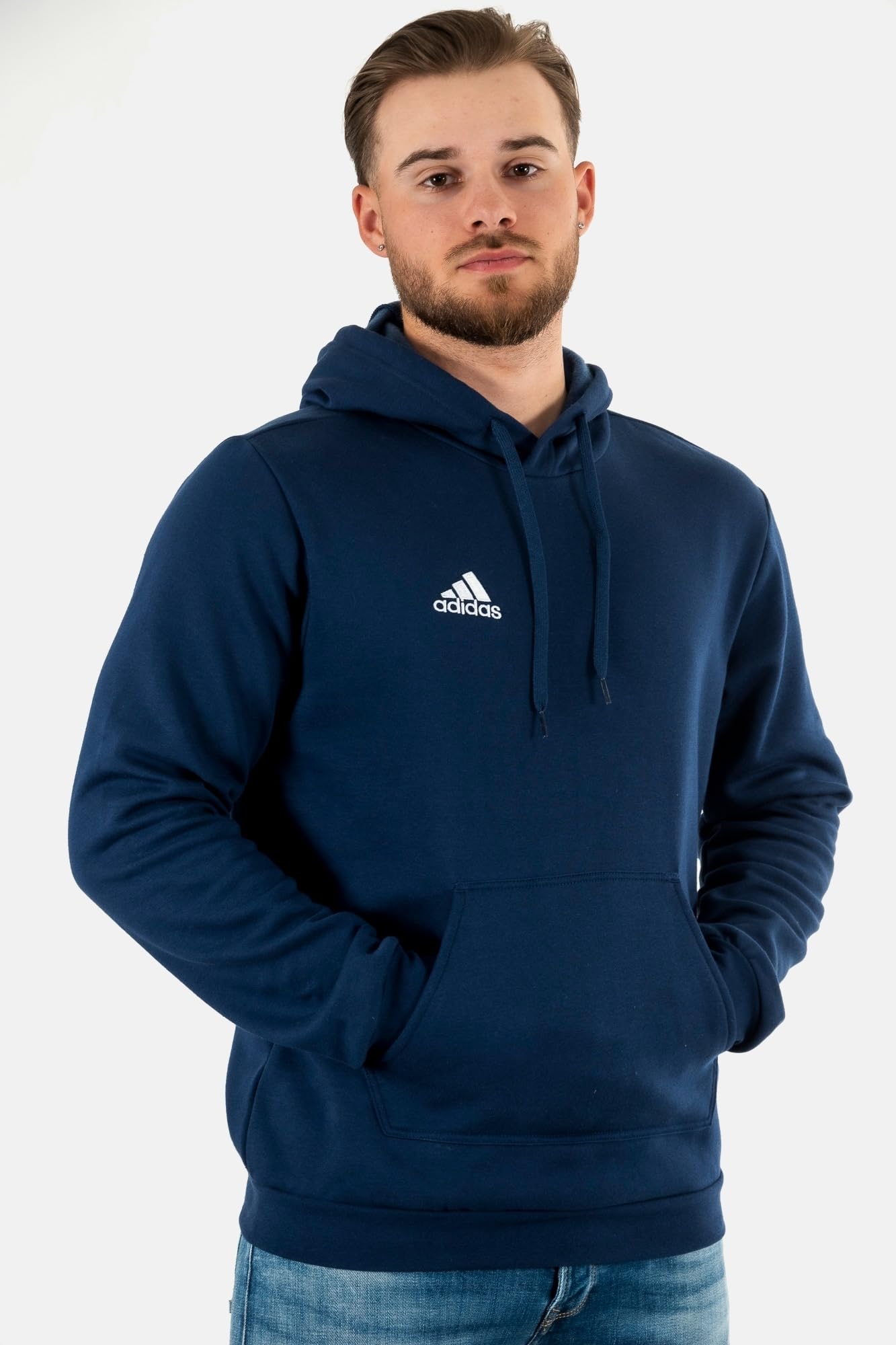 adidas Men's Entrada 22 Sweat Hoodie, Team Navy Blue 2, L