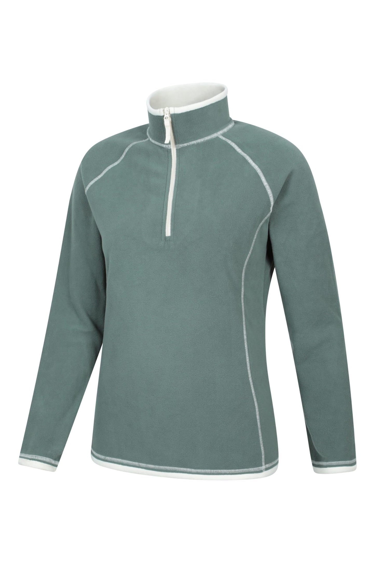 Mountain Warehouse Montana Womens Microfleece - Breathable Ladies Sweater, Quick Drying Pullover, Warm Fleece Jacket, Half Zip - For Spring Summer, Travelling, Outdoors Dark Green Women's Size 16