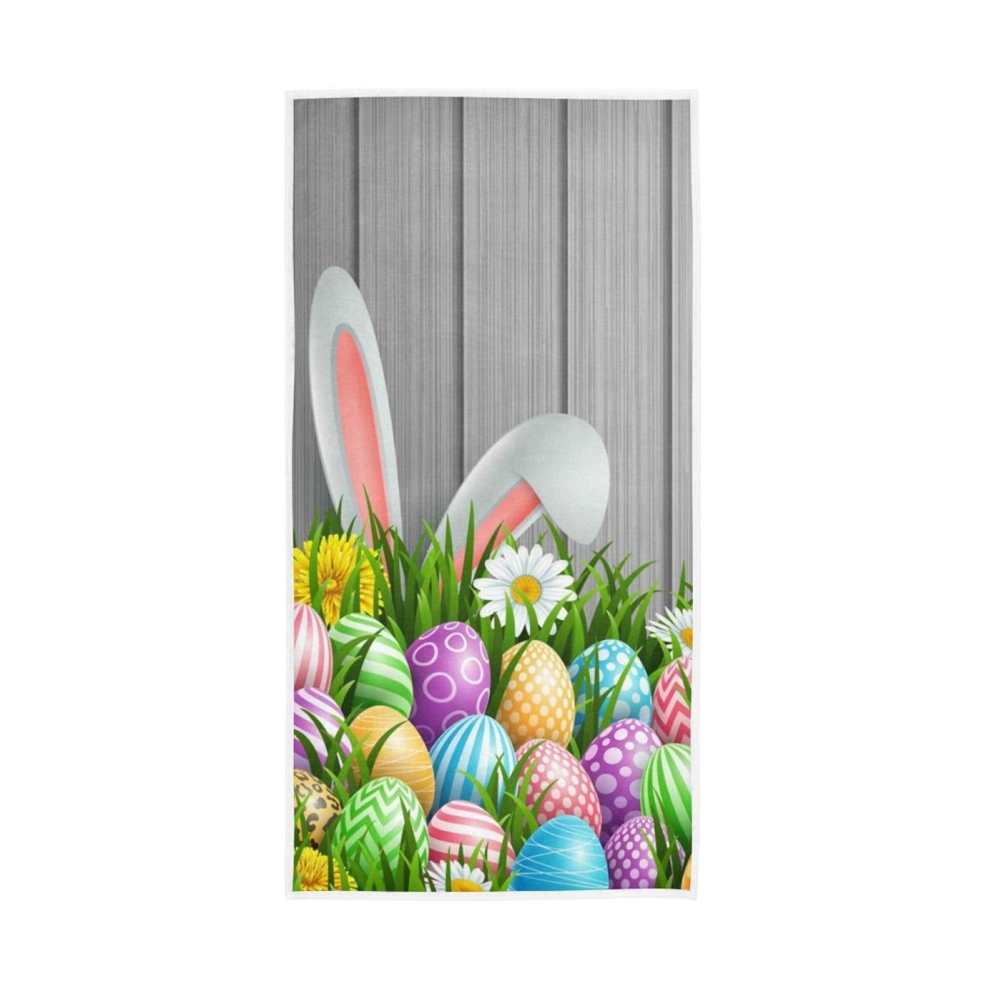 senya Easter Towels, Easter Bunny Ears Flowers Wood Highly Absorbent Hand Towels for Bathroom