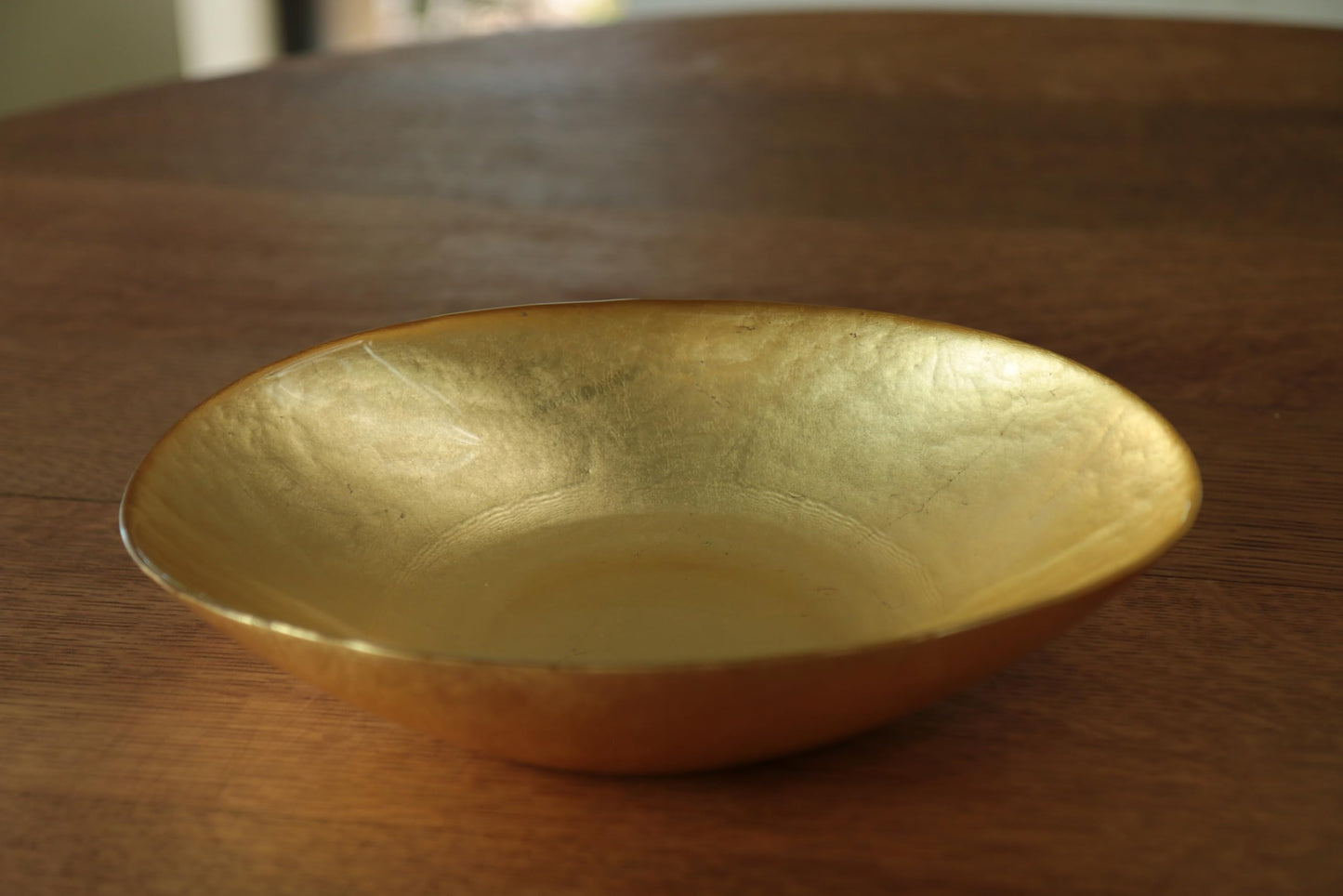 Beatriz Ball GLASS New Orleans Medium Oval Foil Leafing Bowl (Gold)