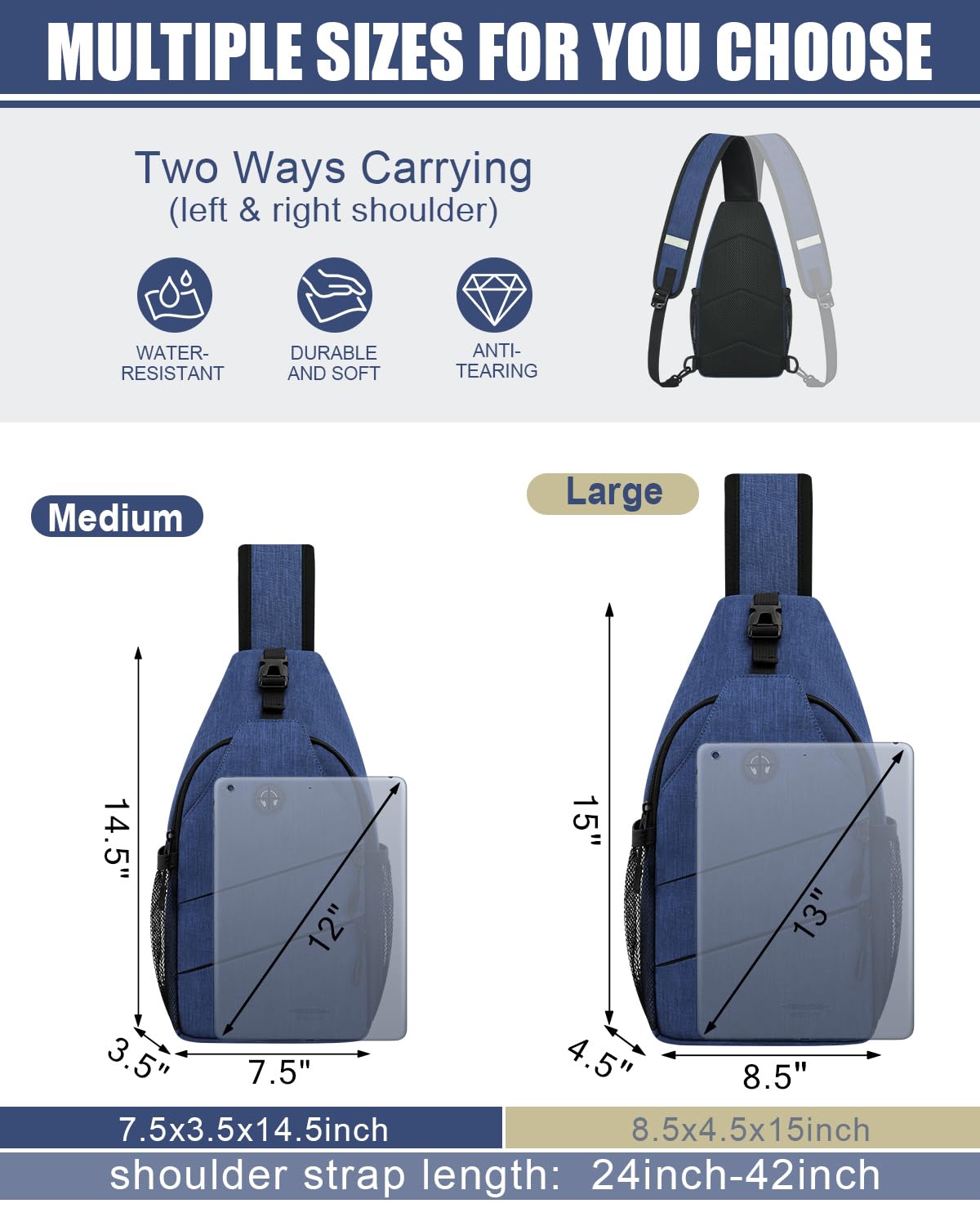 Crossbody Bags for Women Men Trendy Sling Bag Bakpack Casual Chest Bag with Convertible Shoulder Strap