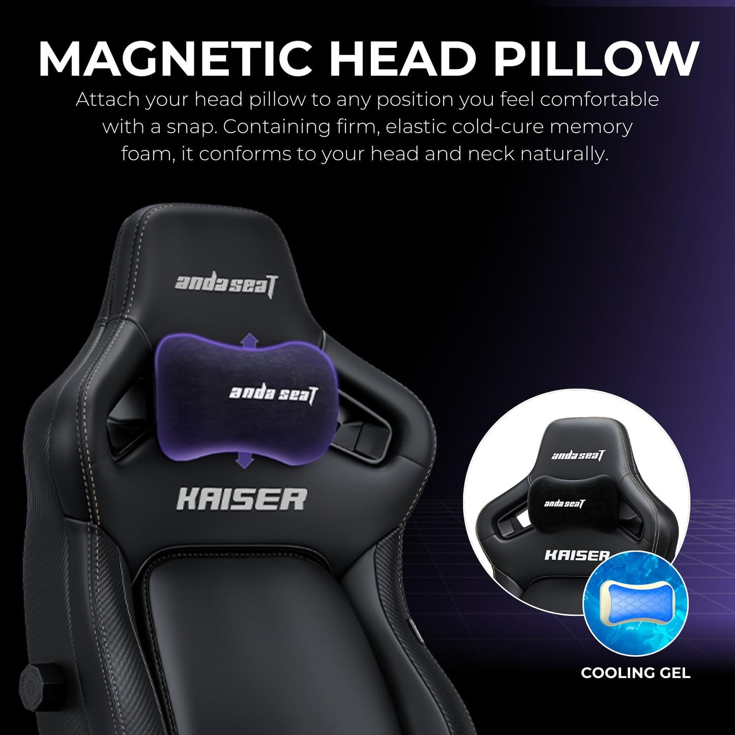 Anda Seat Kaiser 4 Large Gaming Chair for Adults - Ergonomic Black Fabric Gaming Seat with 6D Armrest, Comfortable Office Chair with Lumbar Support, Heavy Duty Wide Computer Seat