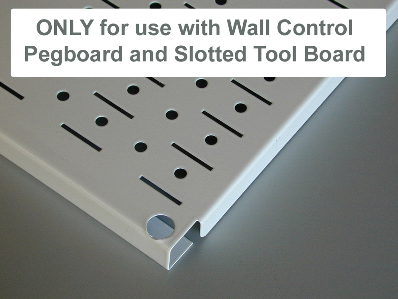 Wall Control Screwdriver Holder Bracket Slotted Metal Pegboard Accessory Slotted Tool Board - Blue