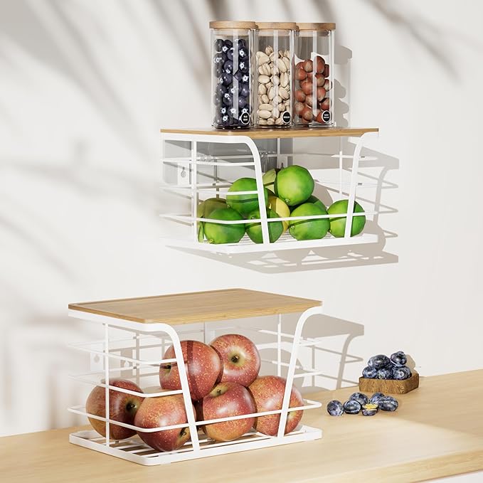 Extra Large 2 Pack Potato and Onion Storage Bins, Potato and Onion Storage